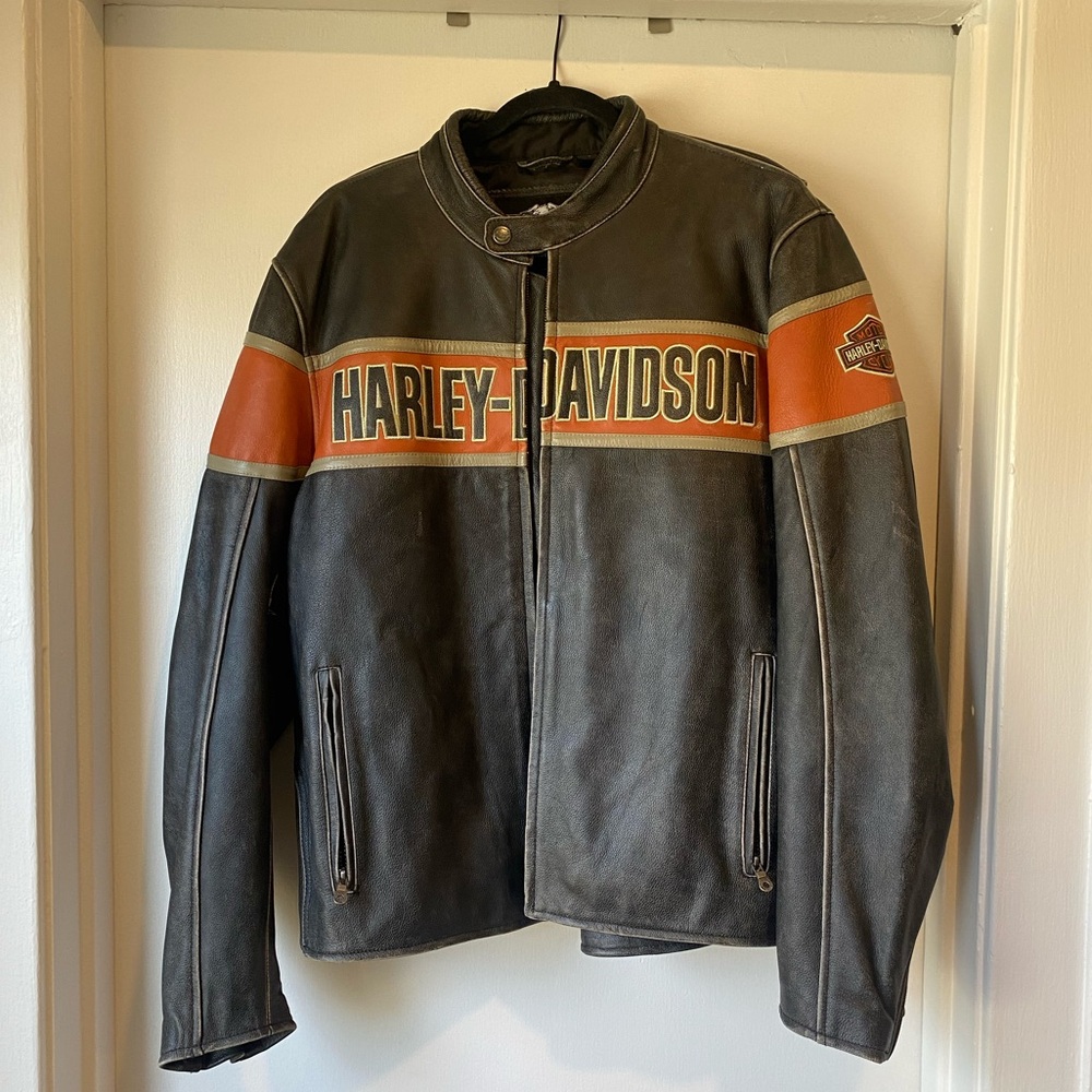 Men’s XL Harley Davidson Leather Motorcycle Jacket